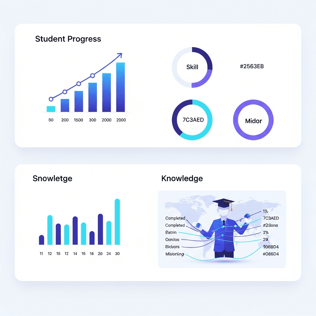 Progress tracking dashboard showing skill mastery
